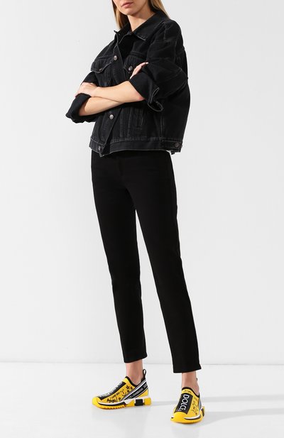 Текстильные кроссовки sorrento с принтом DOLCE & GABBANA желтого цвета по цене 79950 руб., арт. CK1595/AV248, фото 2 Текстильные кроссовки sorrento с принтом DOLCE & GABBANA, арт. CK1595/AV248, фото 2