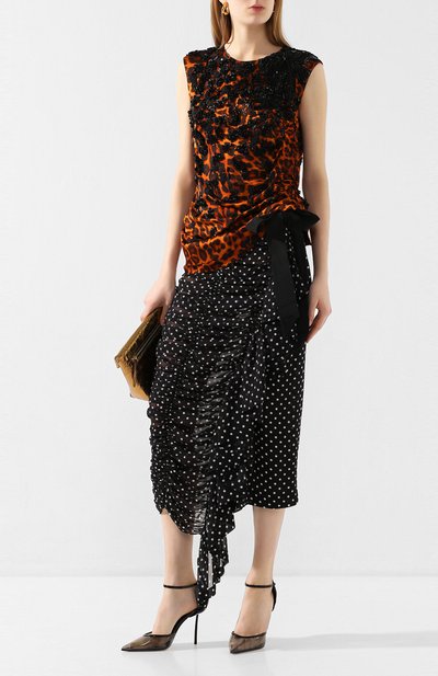 Топ из вискозы DRIES VAN NOTEN леопардового цвета по цене 228500 руб., арт. 201-18618-9162, фото 2 Топ из вискозы DRIES VAN NOTEN, арт. 201-18618-9162, фото 2