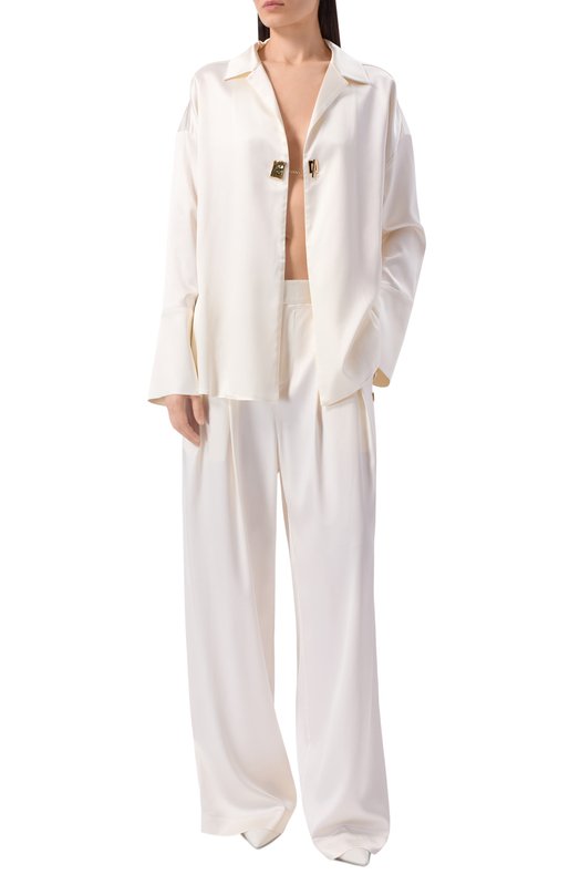 Атласная блузка Daname 726SS7820A Белый  726SS7820A Фото 2