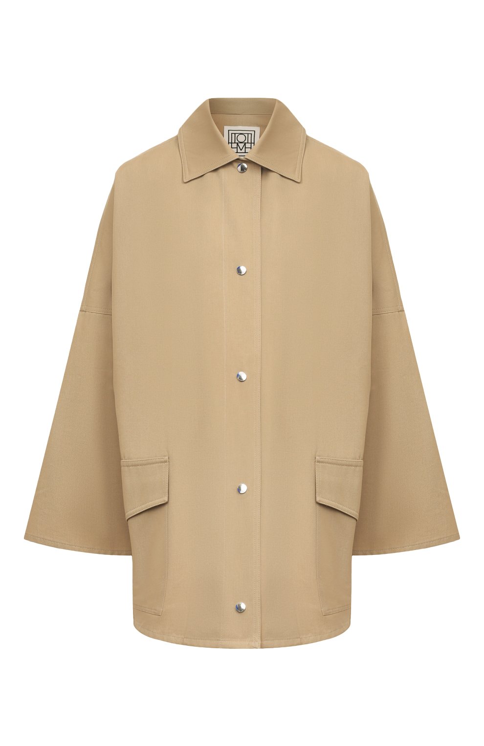 Хлопковая куртка TOTEME бежевого цвета по цене 69950 руб., арт. 241-WR01050-FB0103, фото 1 Хлопковая куртка TOTEME, арт. 241-WR01050-FB0103, фото 1