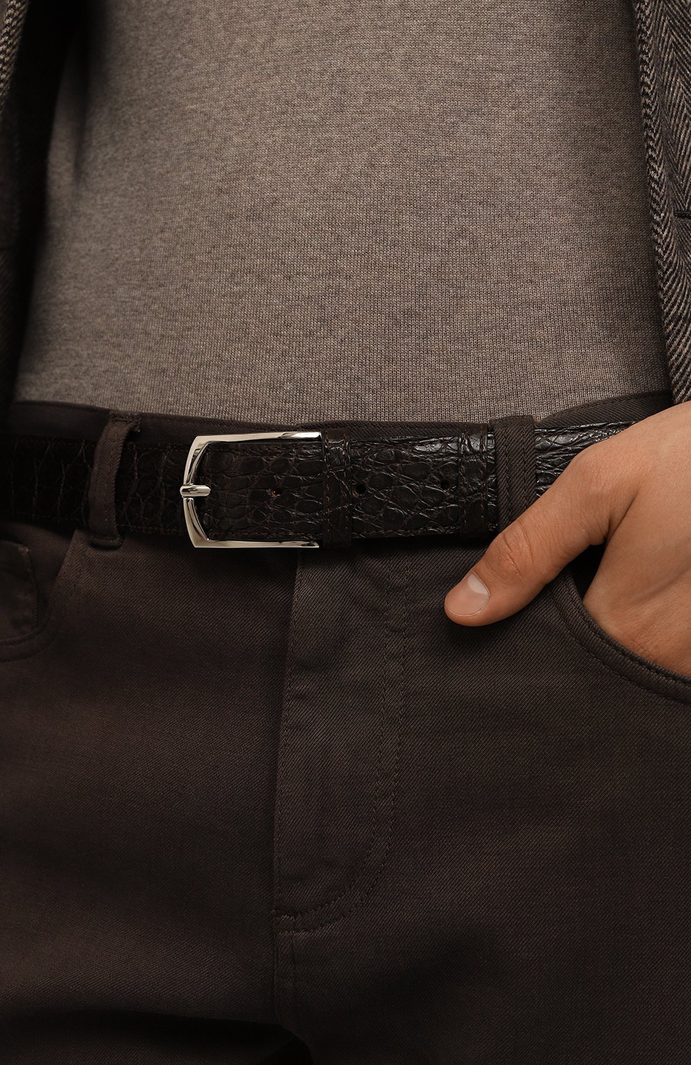 Ремень из кожи каймана ARTIOLI, арт. GUIM3377/35/CR0C0DILE, фото 2