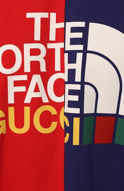 Хлопковая футболка the north face x gucci GUCCI, арт. 671437 XJDQ9, фото 5