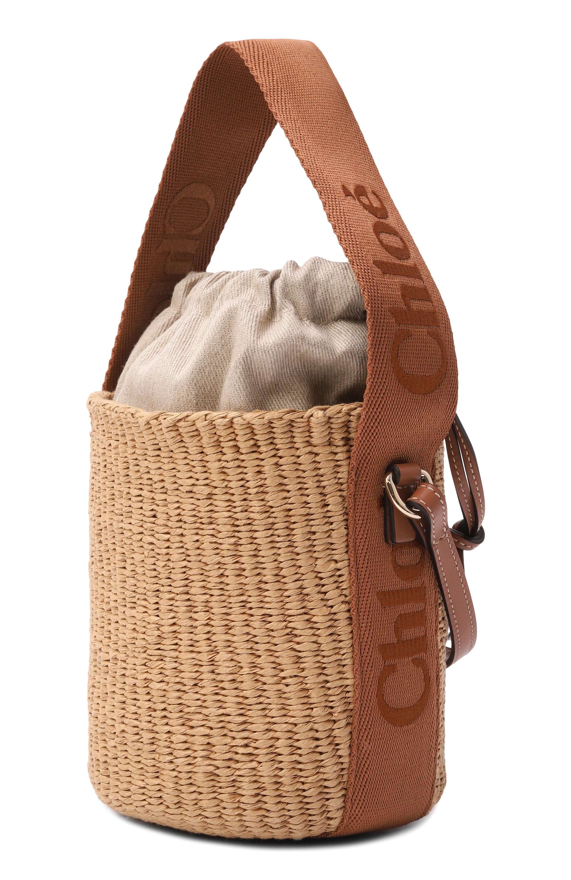 Сумка chloé x mifuko woody small CHLOÉ, арт. CHC23AS381L18, фото 4