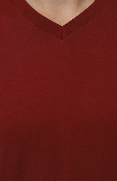 Хлопковая футболка HANRO бордового цвета по цене 9660 руб., арт. 075051, фото 5 Хлопковая футболка HANRO, арт. 075051, фото 5