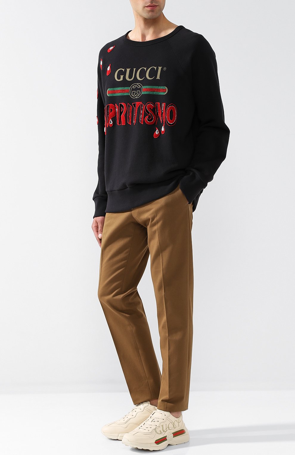 Кожаные кроссовки rhyton на шнуровке GUCCI, арт. 500877/DRW00, фото 2