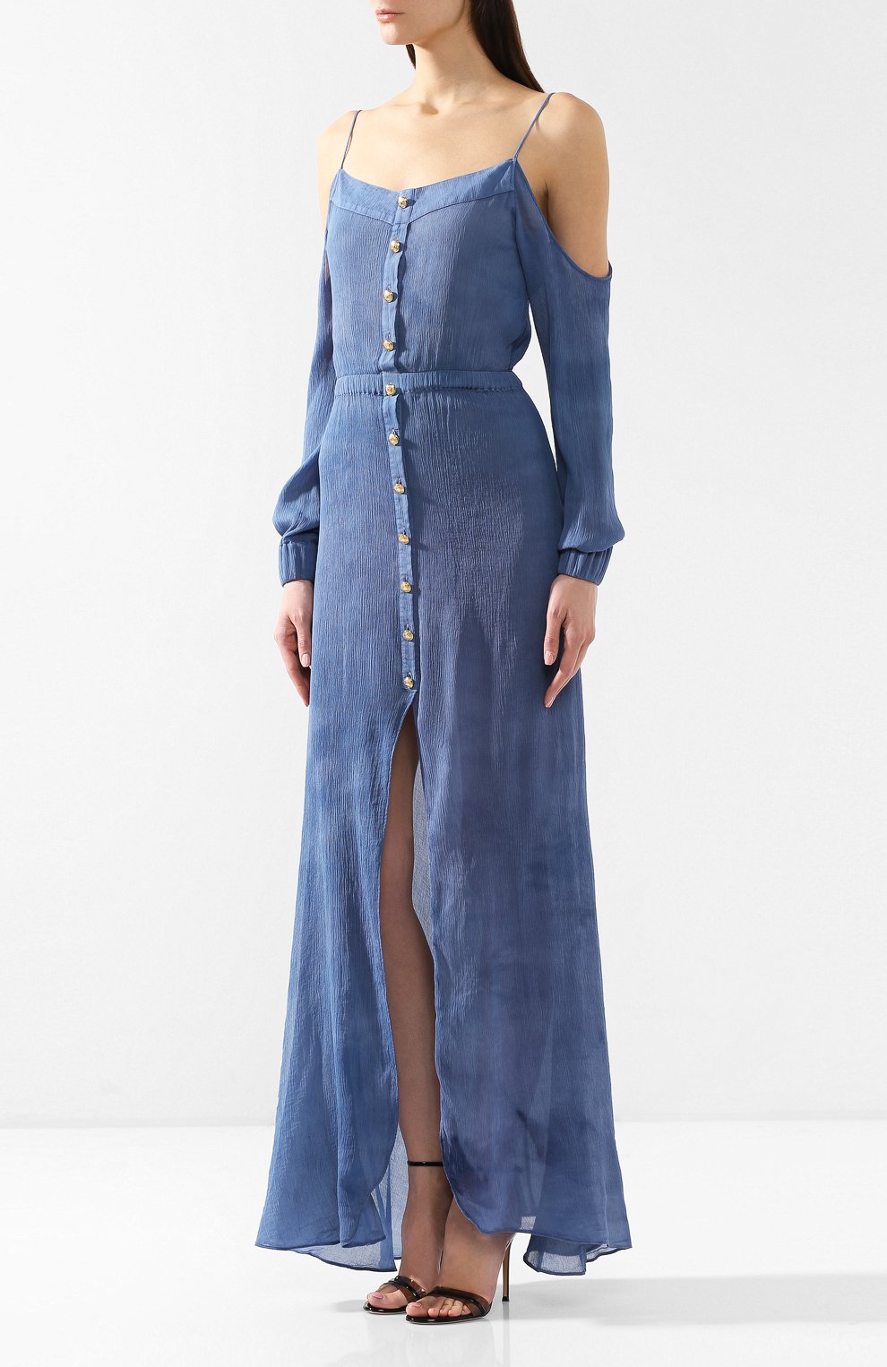 Шелковое платье BALMAIN, арт. RF16238/S017, фото 3