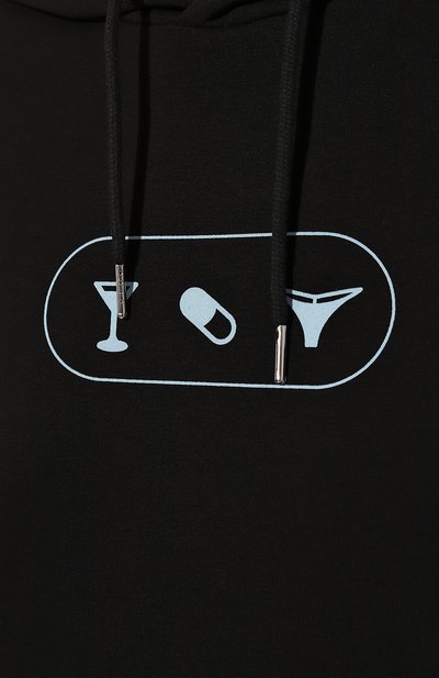 Хлопковое худи SUBTERRANEI черного цвета по цене 30000 руб., арт. P23subss23-029, фото 5 Хлопковое худи SUBTERRANEI, арт. P23subss23-029, фото 5