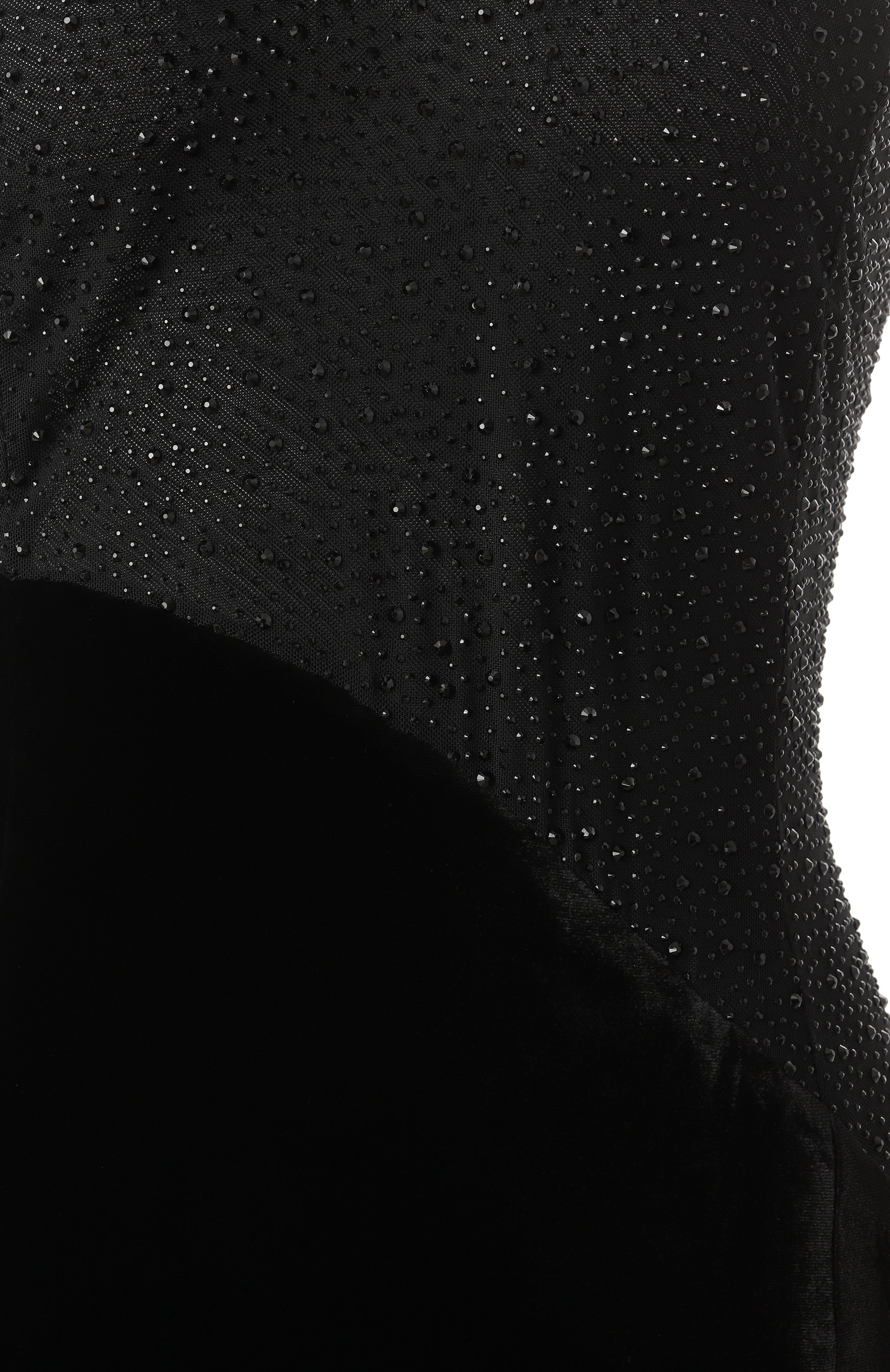 Бархатное платье с отделкой стразами ALINE черного цвета по цене 55000 руб., арт. AL152503, фото 6 Бархатное платье с отделкой стразами ALINE, арт. AL152503, фото 6