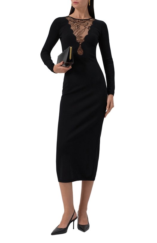 Платье из вискозы Giambattista Valli 25FWPVCM00M3/09VIP Чёрный  25FWPVCM00M3/09VIP Фото 2