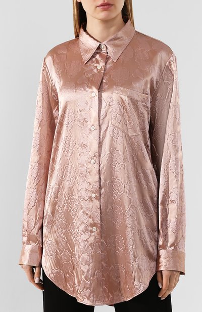 Атласная рубашка ACNE STUDIOS светло-розового цвета по цене 49950 руб., арт. AC0215/W, фото 3 Атласная рубашка ACNE STUDIOS, арт. AC0215/W, фото 3