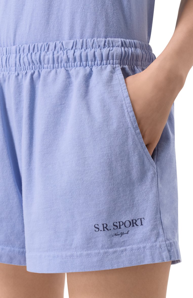 Хлопковые шорты SPORTY AND RICH, арт. SH037612304BL59, фото 1