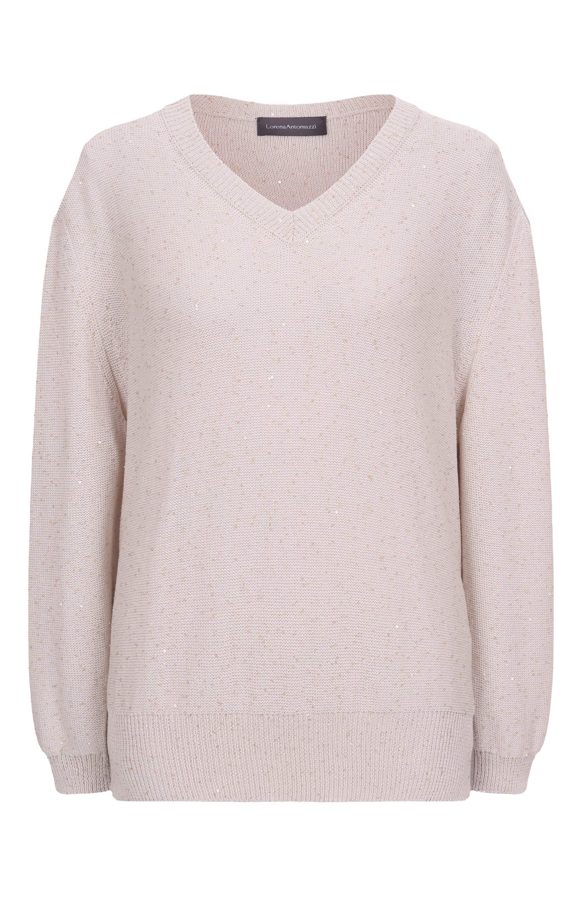 Хлопковый пуловер LORENA ANTONIAZZI, арт. P25124VM33A/3049, фото 1