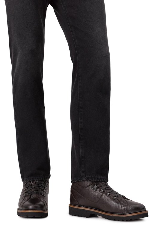 Кожаные ботинки Kiton USSA175N0012601 Коричневый  USSA175N0012601 Фото 3