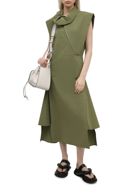Хлопковое платье KENZO хаки цвета по цене 76850 руб., арт. FB52R00349SA, фото 2 Хлопковое платье KENZO, арт. FB52R00349SA, фото 2