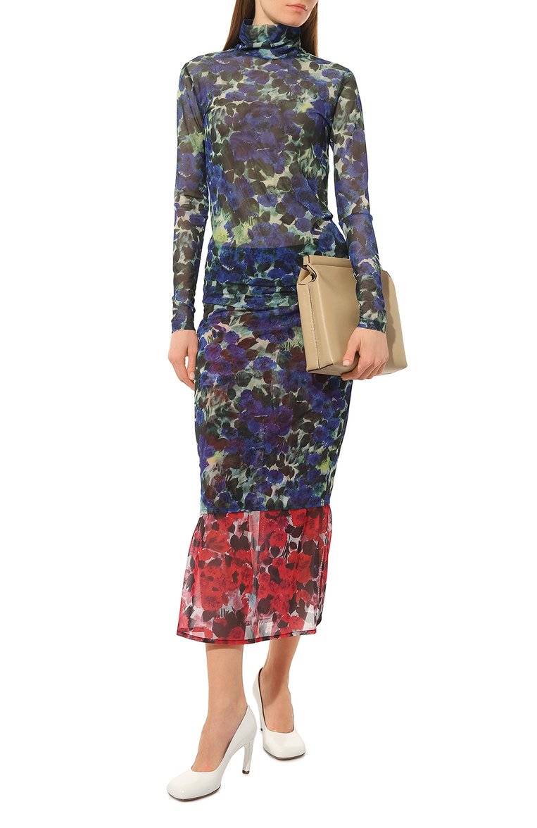 Женская водолазка DRIES VAN NOTEN синего цвета, арт. 231-031152-6182 | Фото 2 (Рукава: Длинные; Длина (для топов): Стандартные; Материал внешний: Синтетический материал; Стили: Романтичный; Женское Кросс-КТ: Водолазка-одежда; Региональные ограничения белый список (Axapta Mercury): Не проставлено; Нос: Не проставлено)