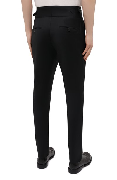 Шерстяные брюки DOLCE & GABBANA черного цвета по цене 85500 руб., арт. GWBRET/FUBFA, фото 4 Шерстяные брюки DOLCE & GABBANA, арт. GWBRET/FUBFA, фото 4