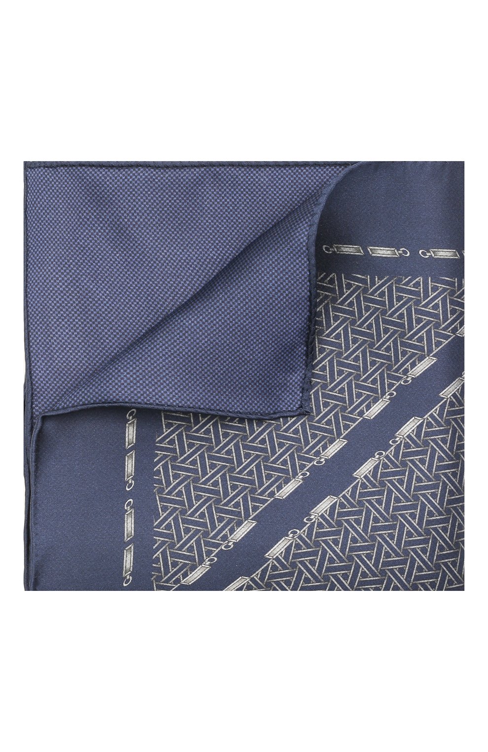 Шелковый платок ZILLI синего цвета по цене 8995 руб., арт. 51603/HANDKERCHIEF, фото 1 Шелковый платок ZILLI, арт. 51603/HANDKERCHIEF, фото 1