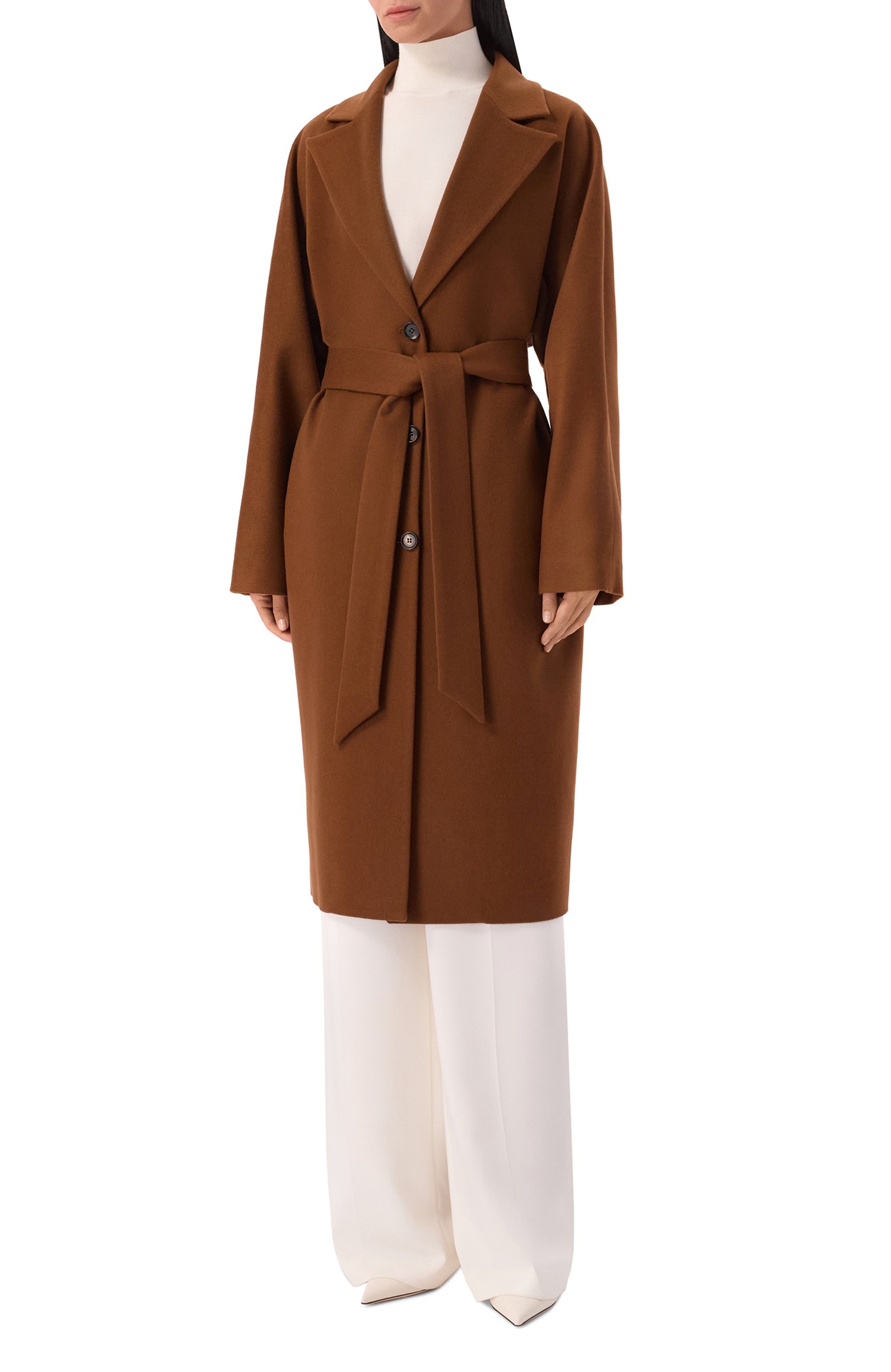 Кашемировое пальто KITON коричневого цвета по цене 995000 руб., арт. D62602K0583G, фото 3 Кашемировое пальто KITON, арт. D62602K0583G, фото 3