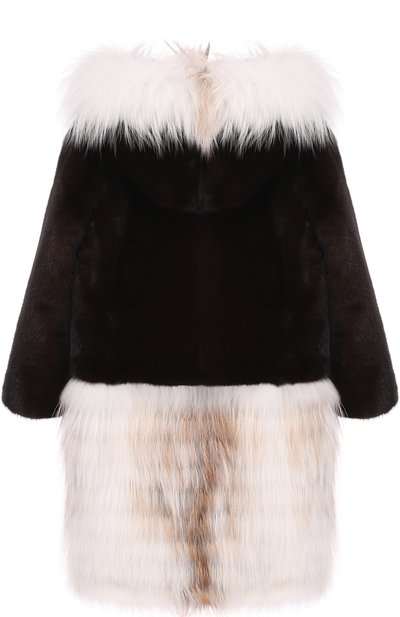 Шуба прямого кроя с капюшоном мила FURLAND, арт. 0213409810193600055, фото 2