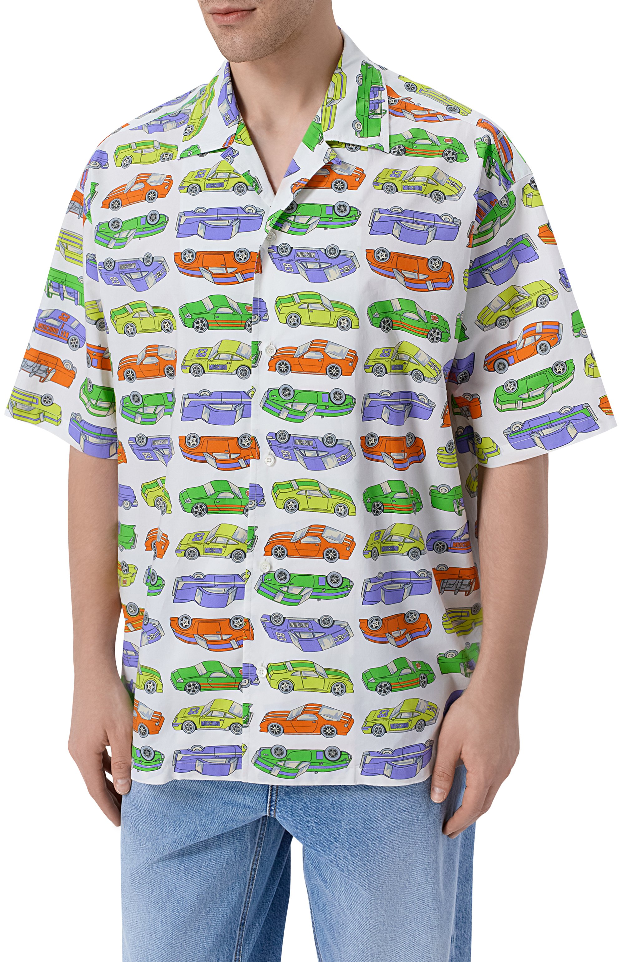 Хлопковая рубашка MOSCHINO разноцветного цвета по цене 69950 руб., арт. A0220/0260, фото 3 Хлопковая рубашка MOSCHINO, арт. A0220/0260, фото 3