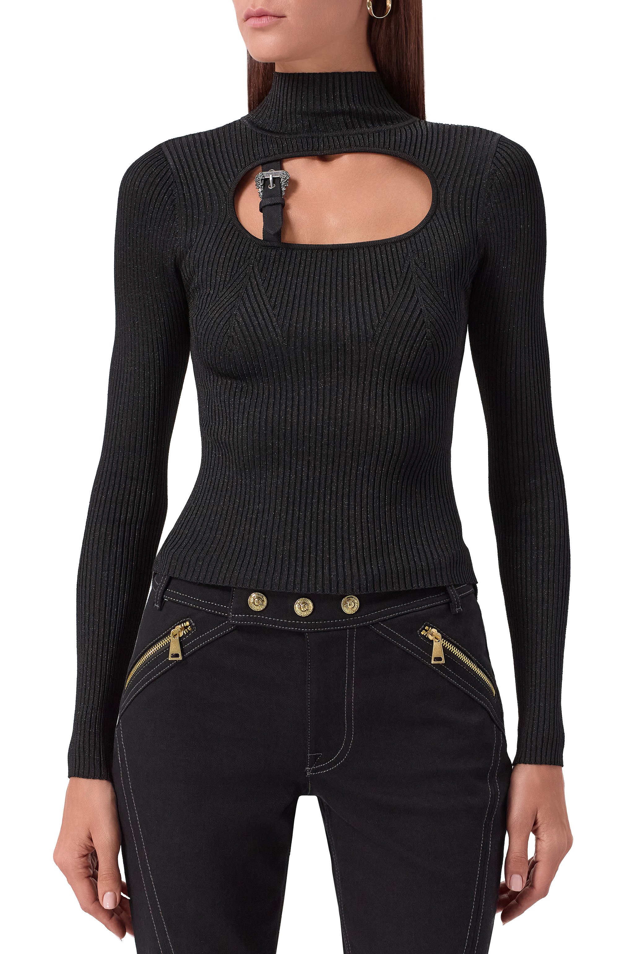 Водолазка из вискозы VERSACE JEANS COUTURE, арт. 79HAFM16/CMH23, фото 3