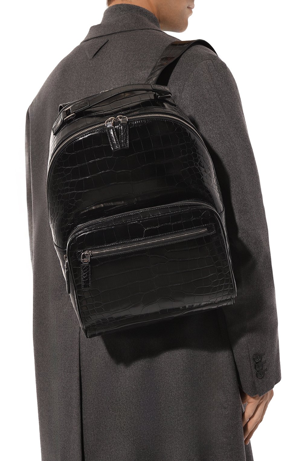 Рюкзак из кожи аллигатора PRADA, арт. 2VZ032-ULC-F0002-OOO, фото 2