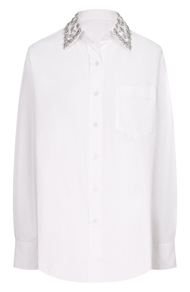 Хлопковая рубашка PRADA, арт. P451DR-1UKW-F0009-192, фото 1