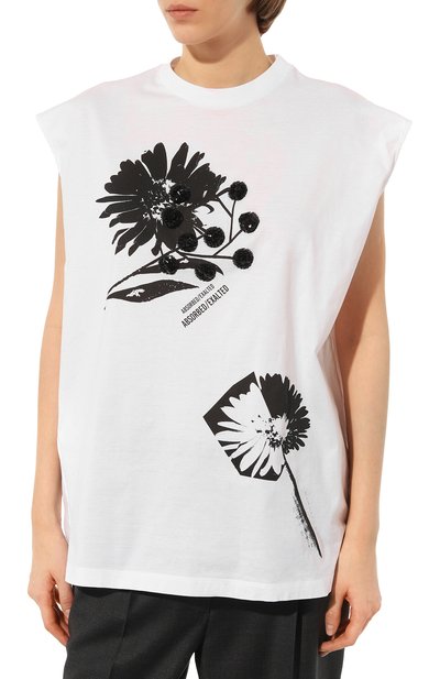 Хлопковая футболка PRADA, арт. 3556AR-1YSP-F0964-211, фото 3