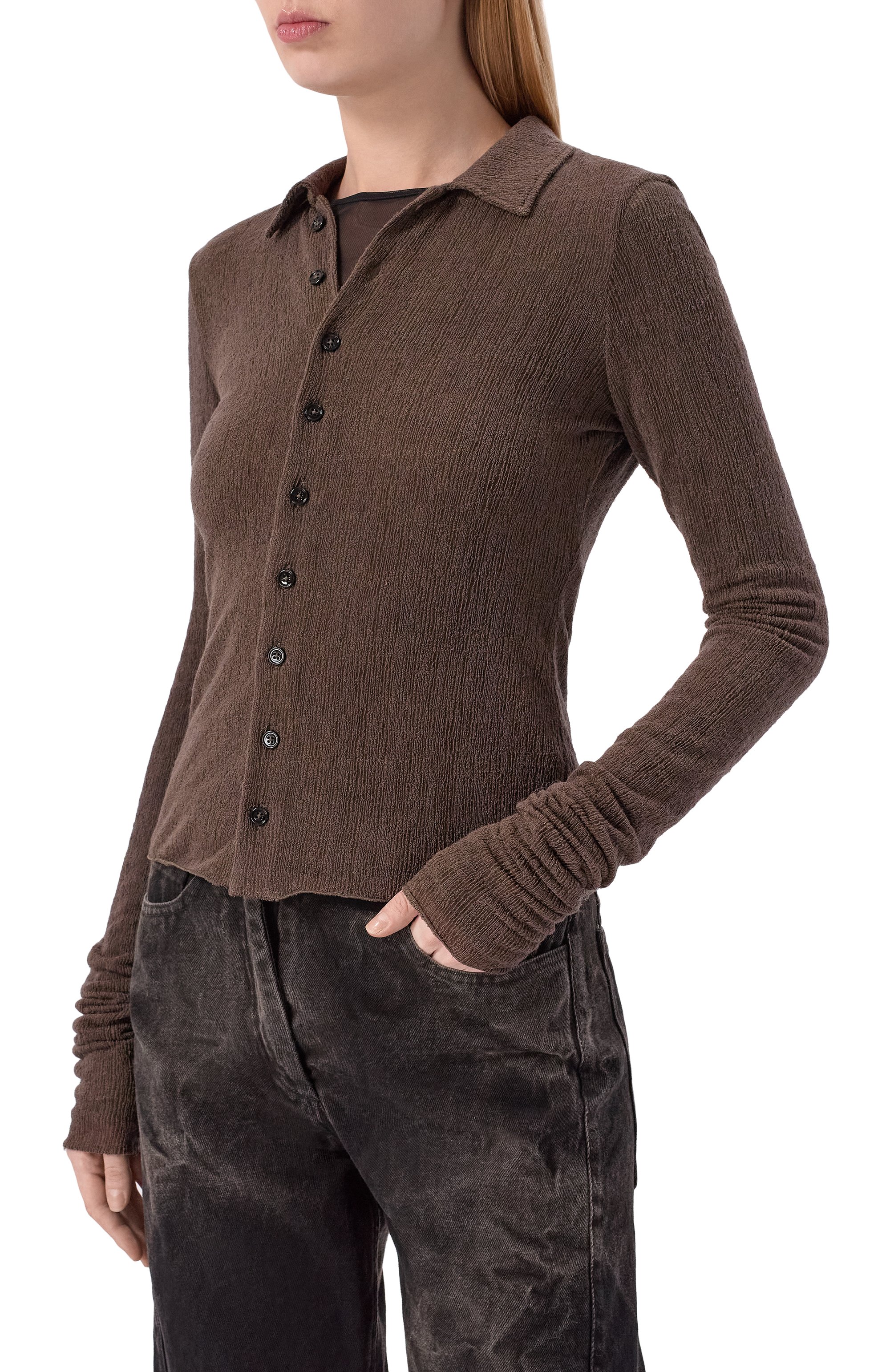 Шерстяная рубашка ANN DEMEULEMEESTER, арт. B0013581/FA619, фото 3