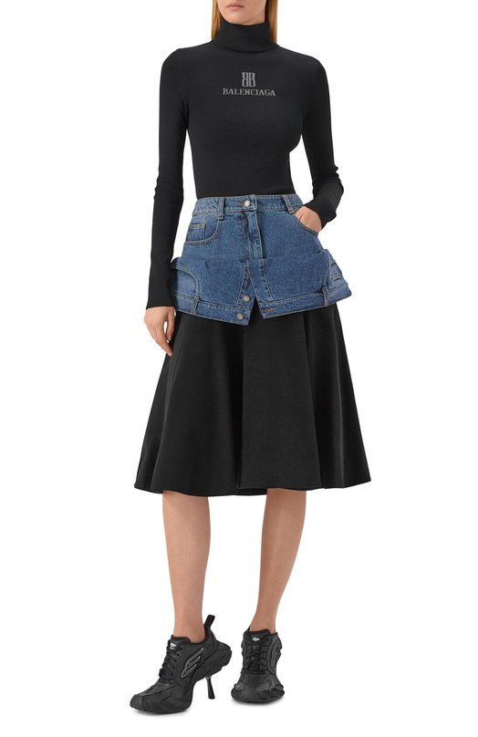 Комбинированные туфли Monday Balenciaga 828981/WSHHL Чёрный  828981/WSHHL Фото 3