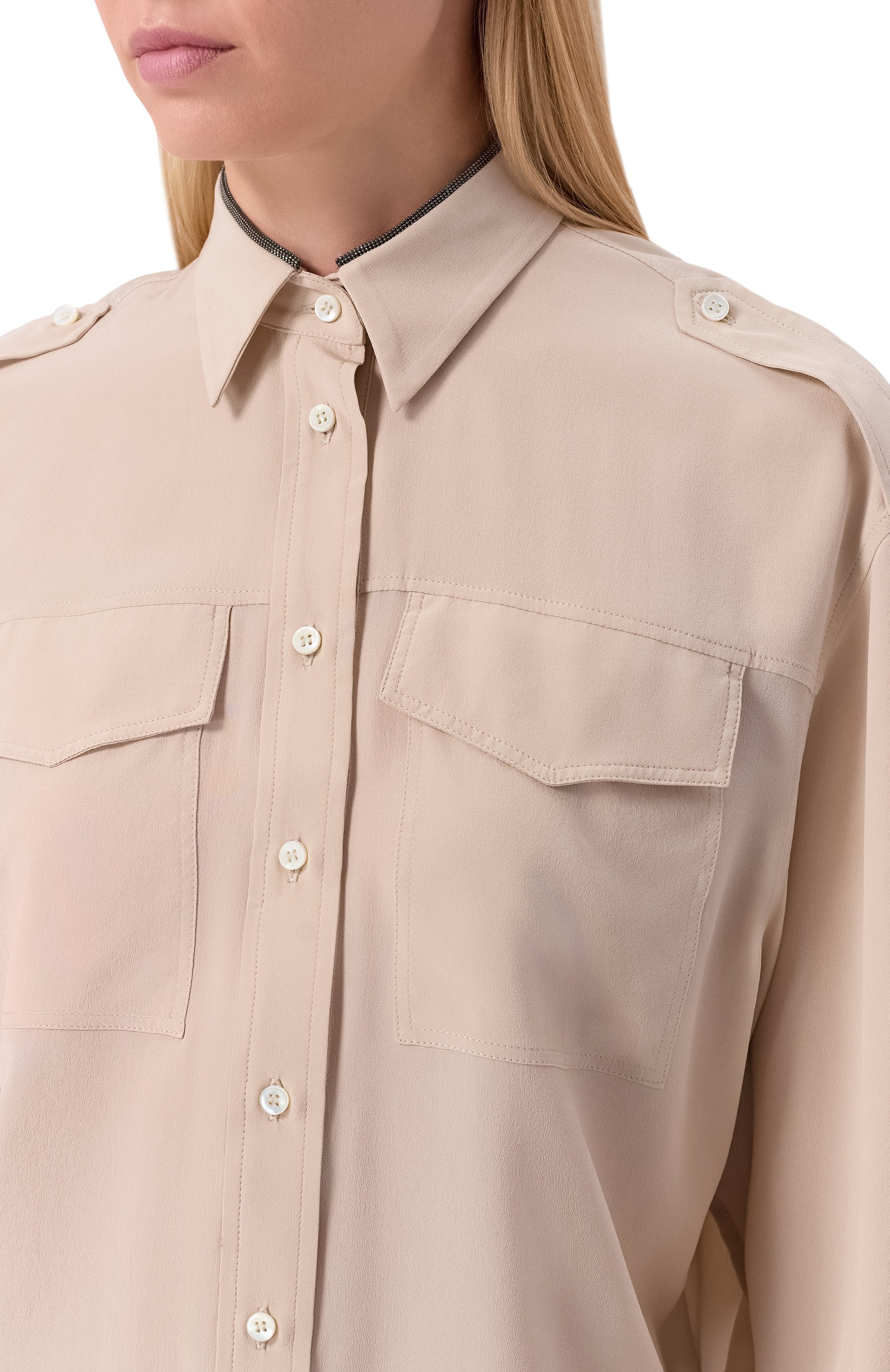 Шелковая рубашка BRUNELLO CUCINELLI, арт. MB993MP716, фото 5