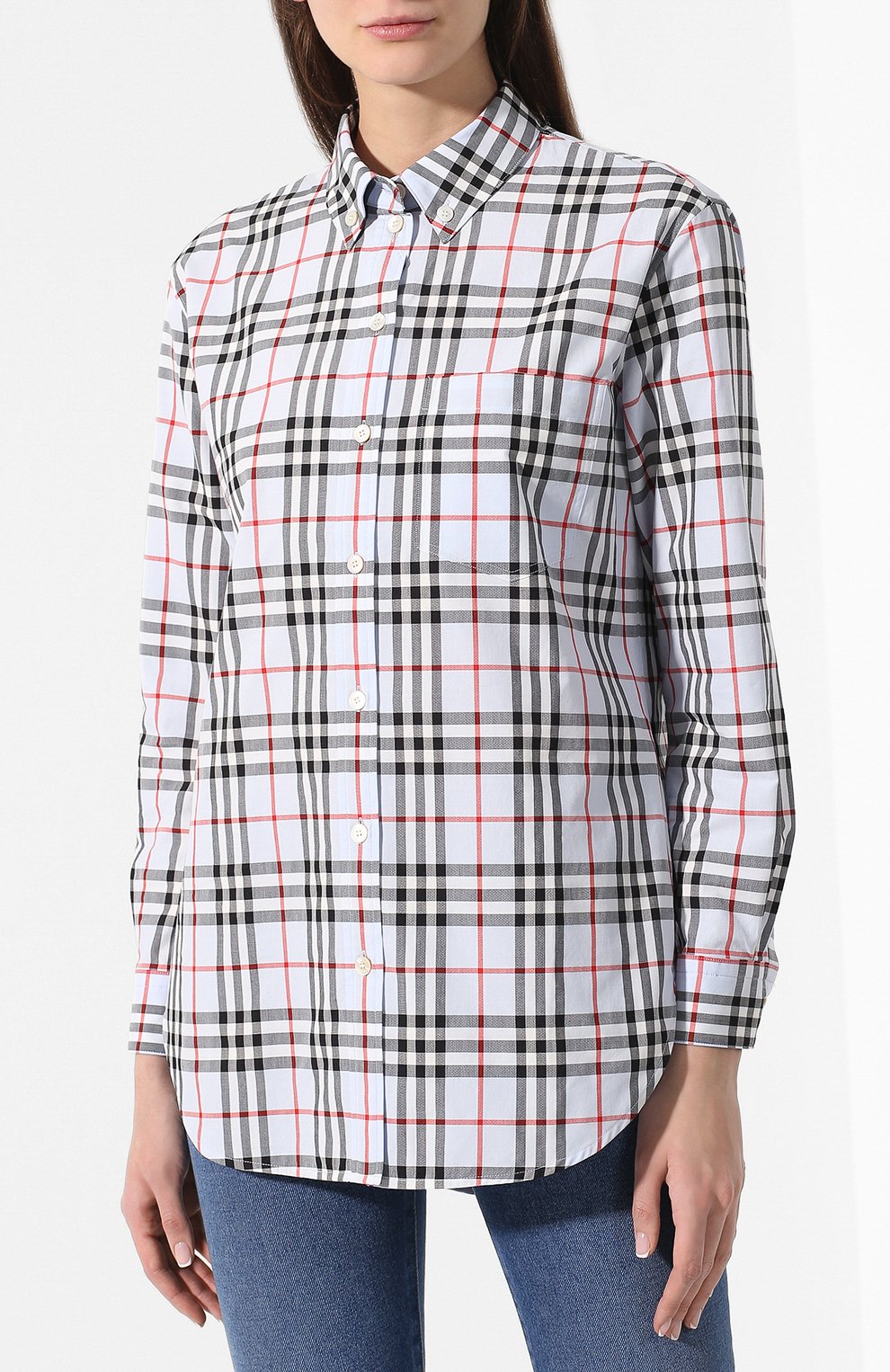 Хлопковая рубашка BURBERRY, арт. 8011835, фото 3