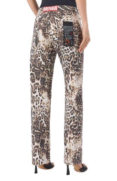 Джинсы anti k ksubi x mowalola KSUBI леопардового цвета по цене 64500 руб., арт. KXM25DJ003, фото 4 Джинсы anti k ksubi x mowalola KSUBI, арт. KXM25DJ003, фото 4