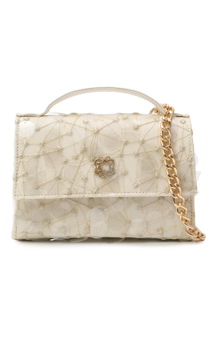 Детская сумка ELIE SAAB JUNIOR золотого цвета, арт. EAB0024 TS0990 | Фото 4 (Нос: Не проставлено; Материал: Текстиль; Автоматизация состава: Проставлено)
