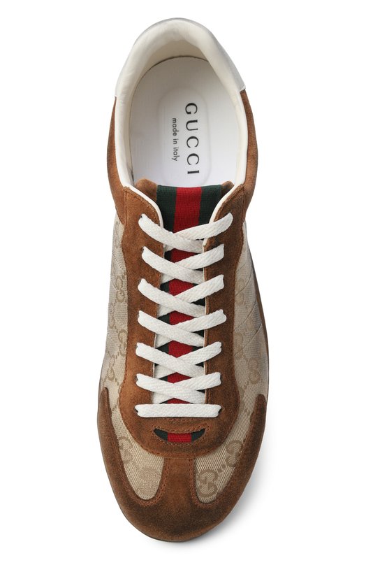 Комбинированные кеды Shift Gucci 857018/AAF1X Коричневый  857018/AAF1X Фото 5