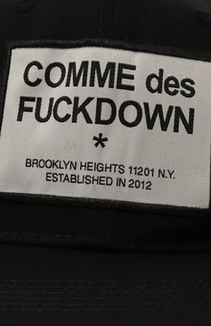 Мужская хлопковая бейсболка COMME DES FUCKDOWN черного цвета, арт. CFACX00206 | Фото 4 (Материал: Хлопок, Текстиль; Нос: Не проставлено; Материал сплава: Проставлено)
