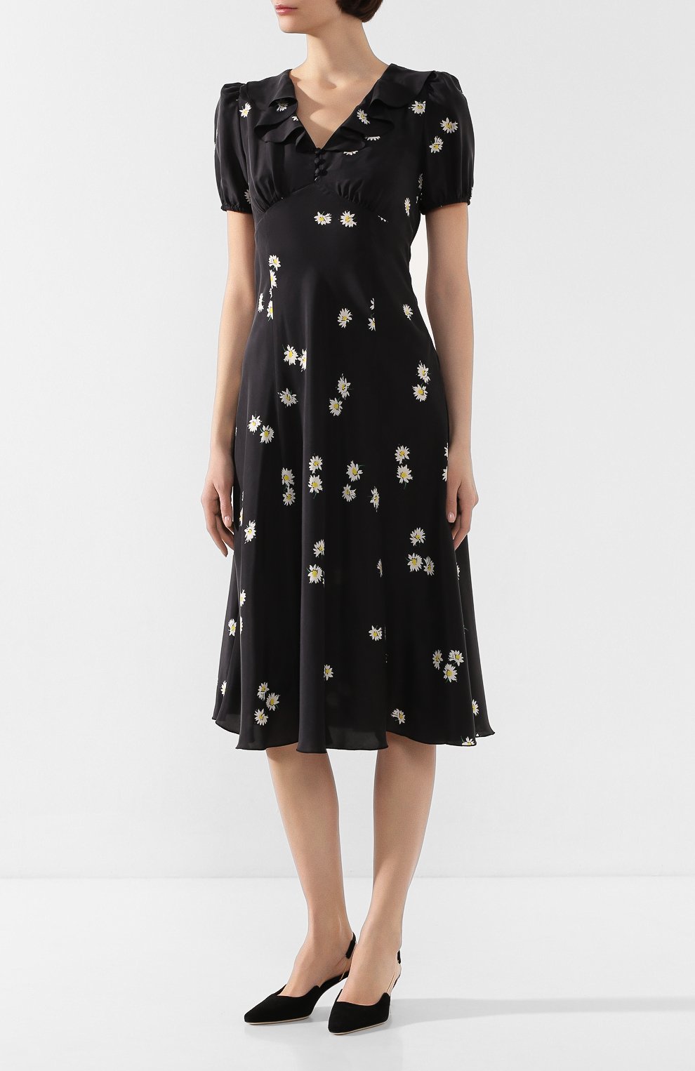 Шелковое платье MARC JACOBS (THE) черного цвета по цене 47650 руб., арт. V5000030, фото 3 Шелковое платье MARC JACOBS (THE), арт. V5000030, фото 3