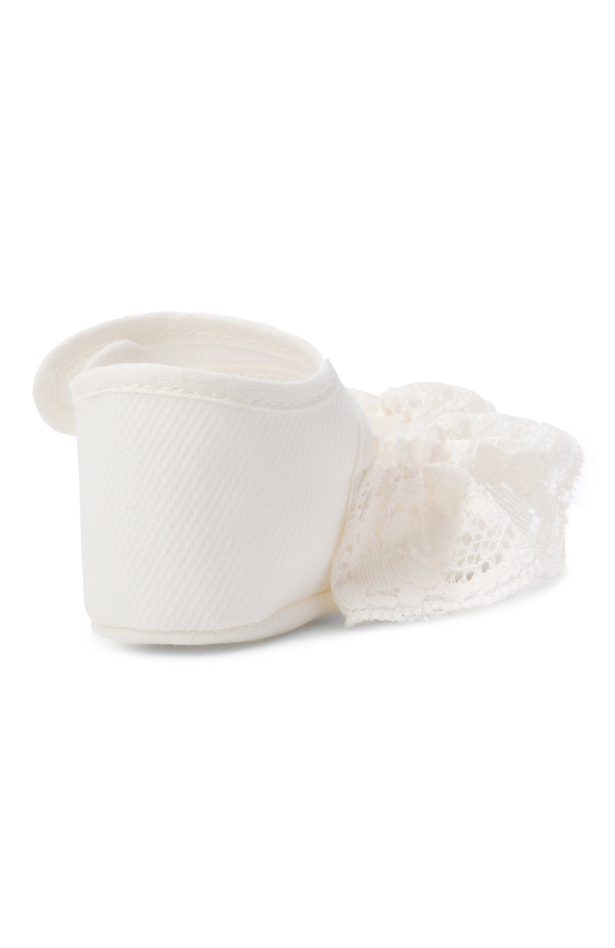 Текстильные пинетки IL TRENINO кремового цвета по цене 8710 руб., арт. FN-6005, фото 3 Текстильные пинетки IL TRENINO, арт. FN-6005, фото 3