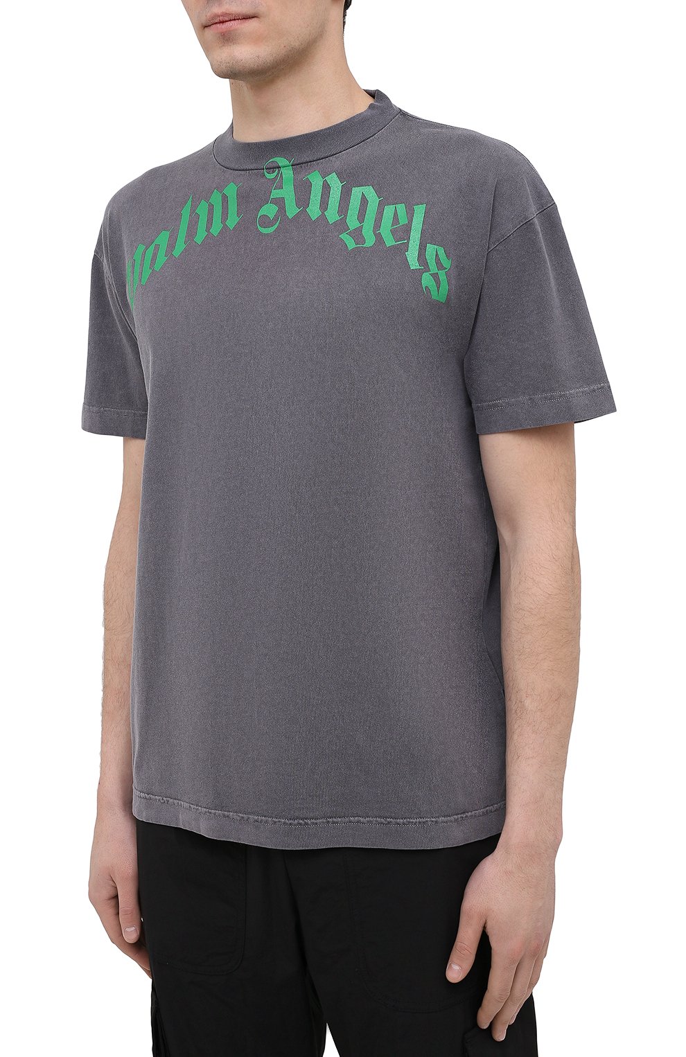Хлопковая футболка PALM ANGELS, арт. PMAA001R21JER0081055, фото 3