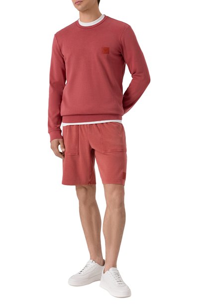 Хлопковый свитшот EMPORIO ARMANI красного цвета по цене 14250 руб., арт. EM000522/AF10786, фото 2 Хлопковый свитшот EMPORIO ARMANI, арт. EM000522/AF10786, фото 2