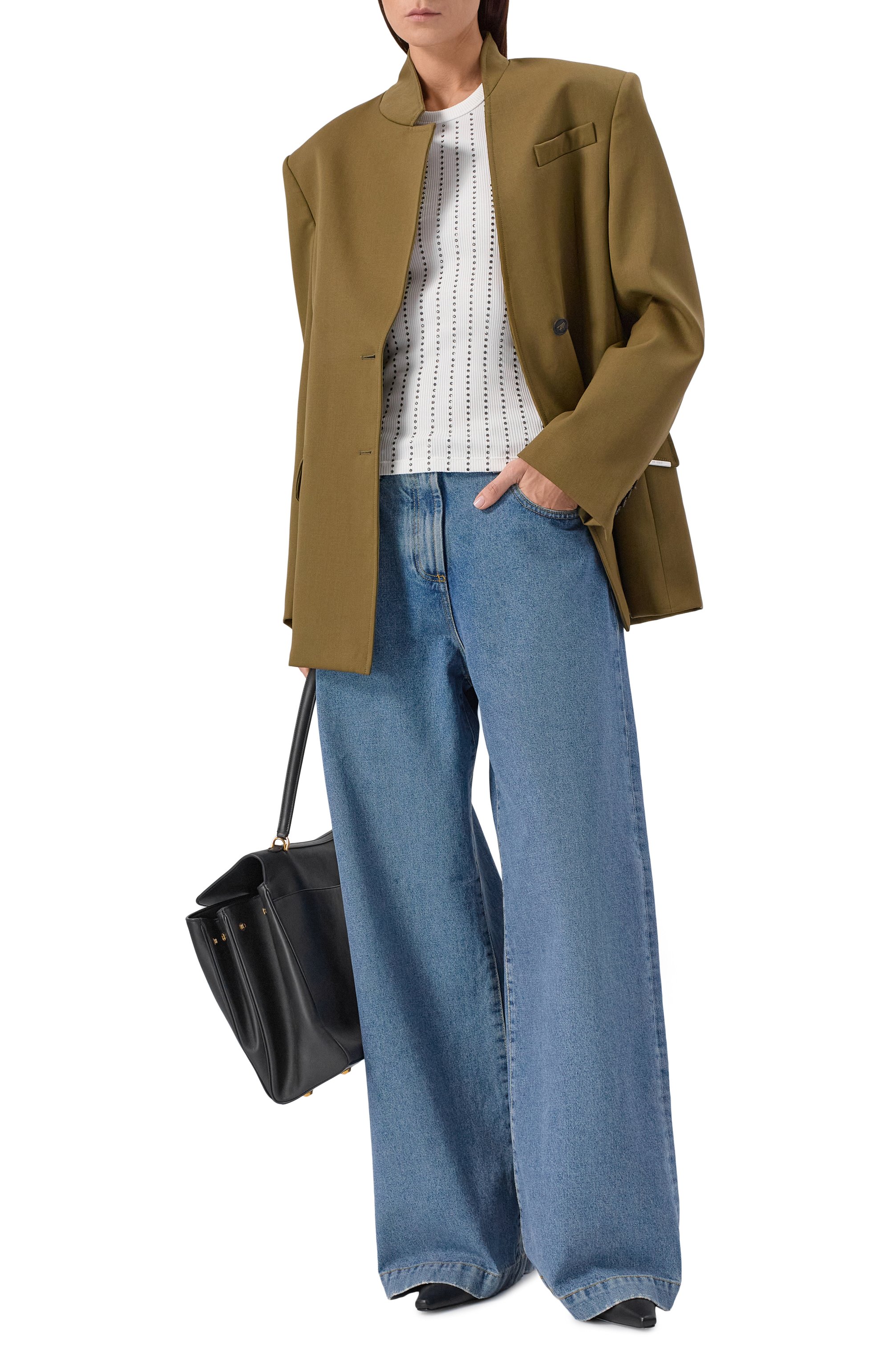 Топ с отделкой стразами THE ATTICO белого цвета по цене 69900 руб., арт. 260WCN00004/JJJ073TR, фото 2 Топ с отделкой стразами THE ATTICO, арт. 260WCN00004/JJJ073TR, фото 2