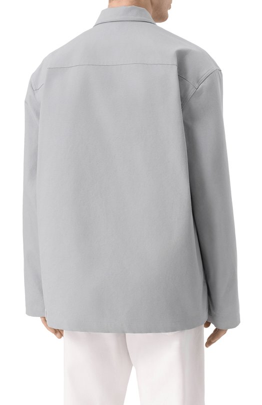 Хлопковая куртка-рубашка Jil Sander J47DL0169-J45267 Голубой  J47DL0169-J45267 Фото 4