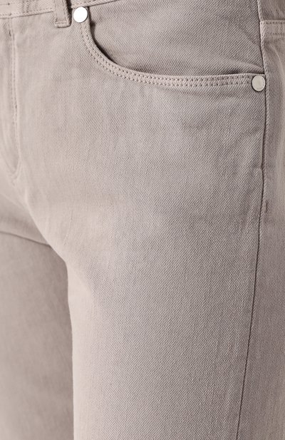 Однотонные джинсы прямого кроя LORO PIANA, арт. FAF4049, фото 5