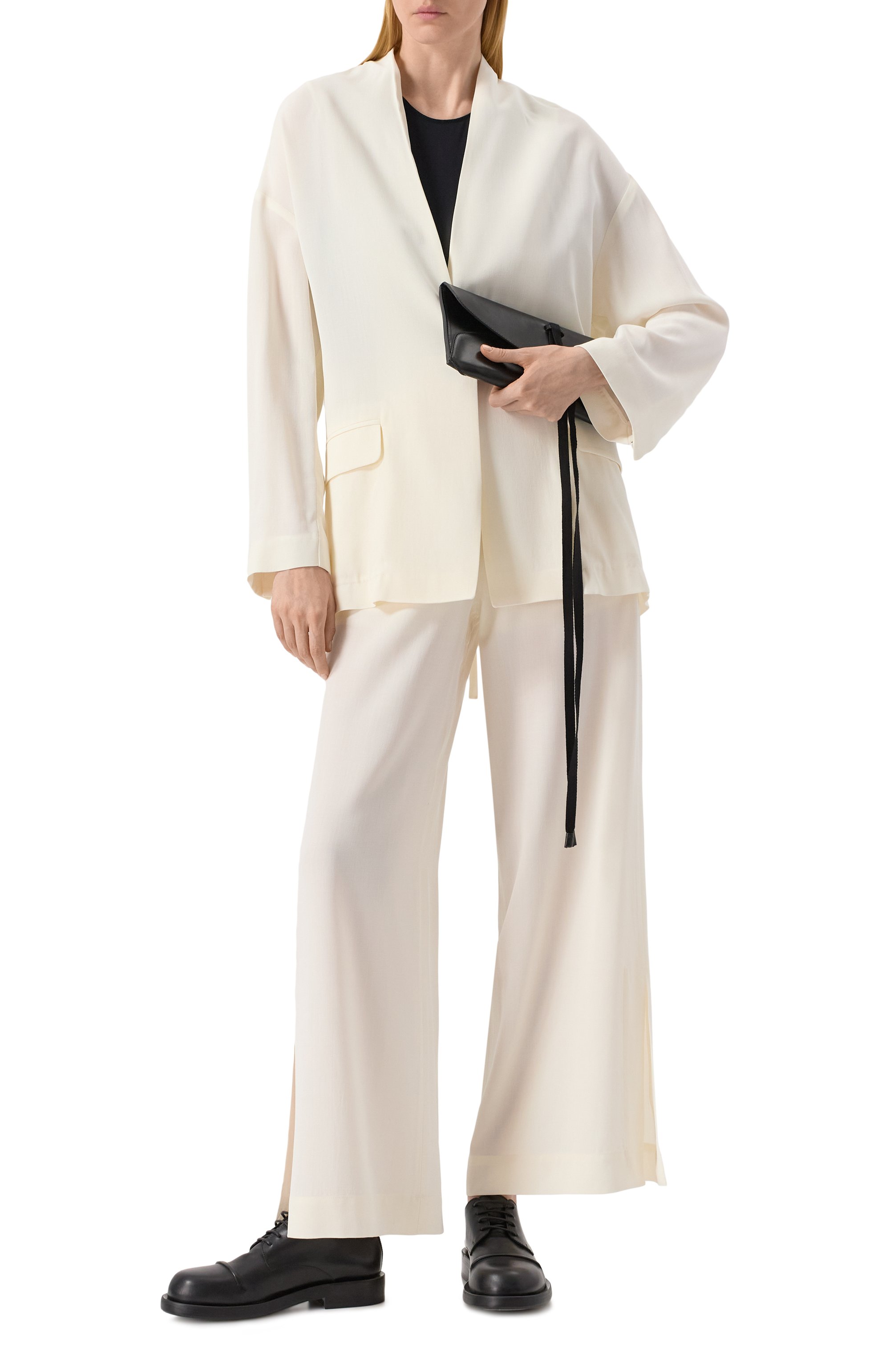 Брюки из шерсти и вискозы ISABEL BENENATO, арт. DW23S25, фото 2