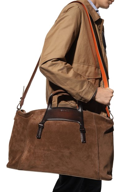 Замшевая дорожная сумка SANTONI, арт. UIBBA2272DB-GSP0S50, фото 2