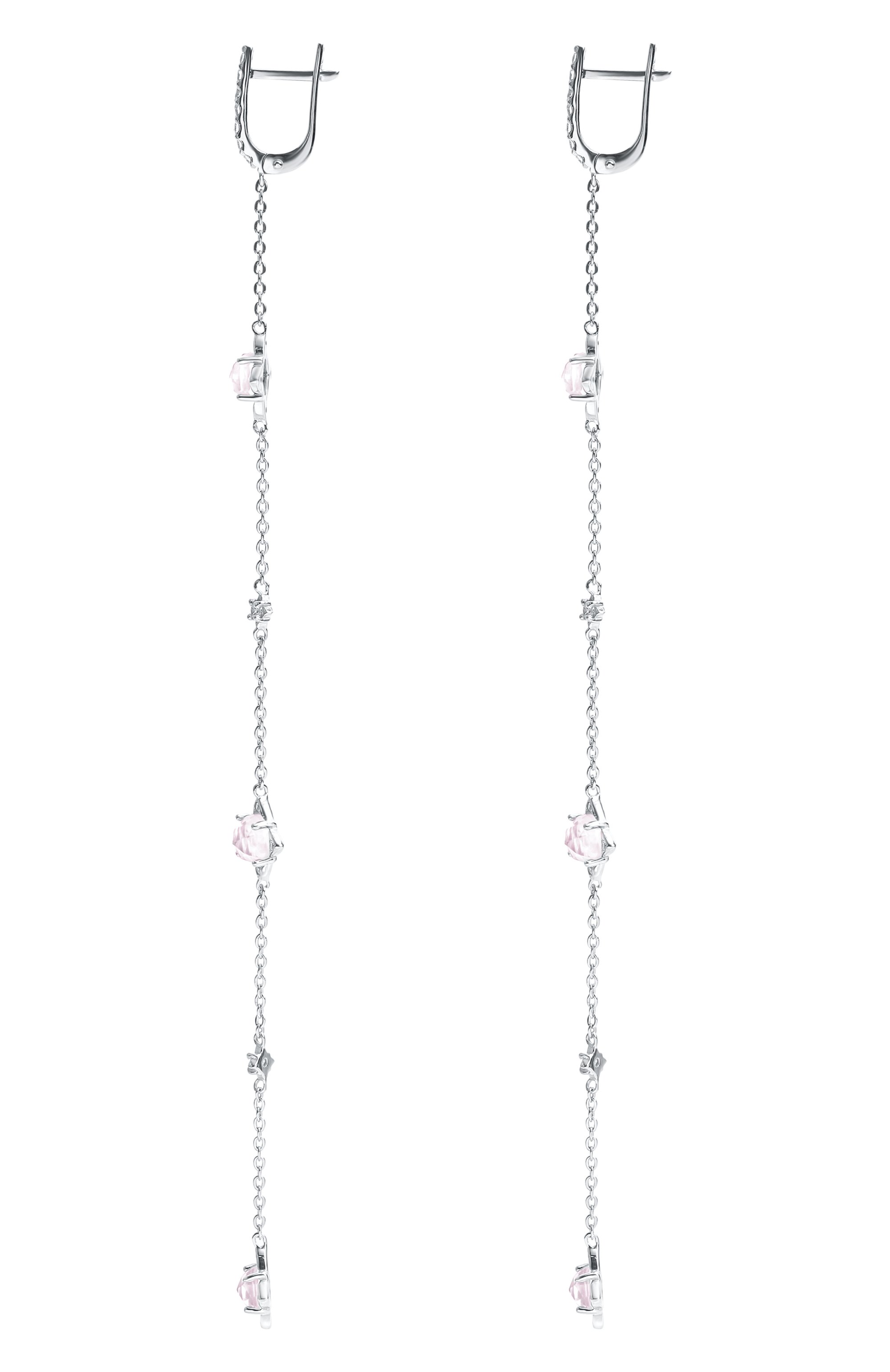 Серьги-цепочки the rose с кварцем MOONKA, арт. tr-her-qrz, фото 4