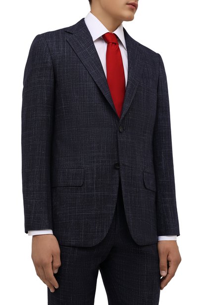 Шелковый галстук LANVIN красного цвета по цене 11150 руб., арт. 1301/TIE, фото 2 Шелковый галстук LANVIN, арт. 1301/TIE, фото 2