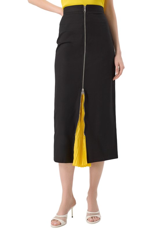 Хлопковая юбка MSGM 3841MDD26/257126 Чёрный  3841MDD26/257126 Фото 6