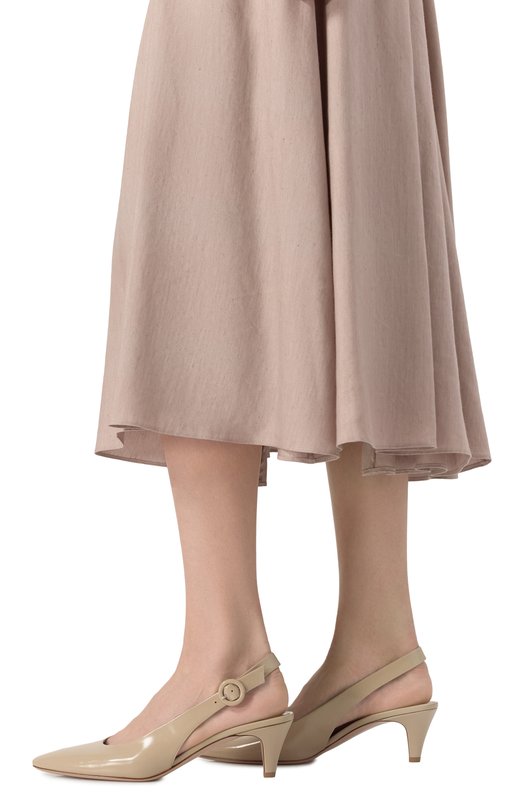 Кожаные туфли Plexi 55 Gianvito Rossi G95525.55RIC.NUISAND Бежевый  G95525.55RIC.NUISAND Фото 3