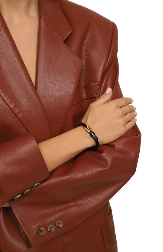 Кожаный браслет Gucci 623238 J1745 Чёрный  623238 J1745 Фото 2